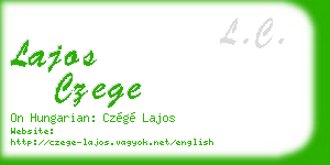 lajos czege business card