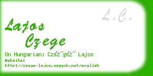lajos czege business card